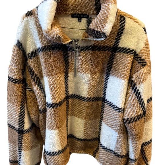 Love Ellie Plaid Fleece Pullover - Picture 1 of 4